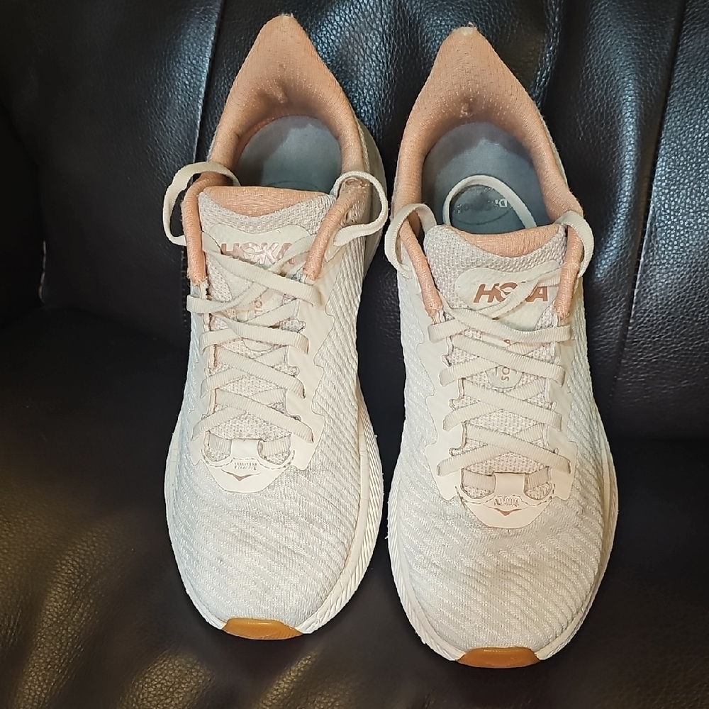 Hoka Women's SOLIMAR VANILLA / SANDSTONE Pink And Cream - Picture 2 of 14
